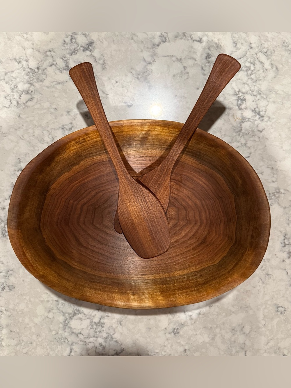 Andrew Pearce walnut salad bowl set